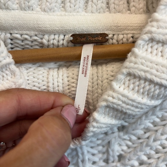 Free People Large Sweetheart Sweater White - Picture 5 of 12
